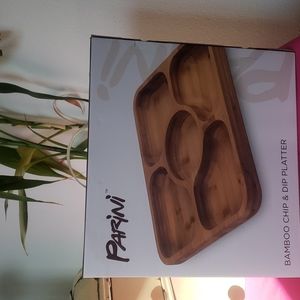 Parini Bamboo Chip and Dip Platter